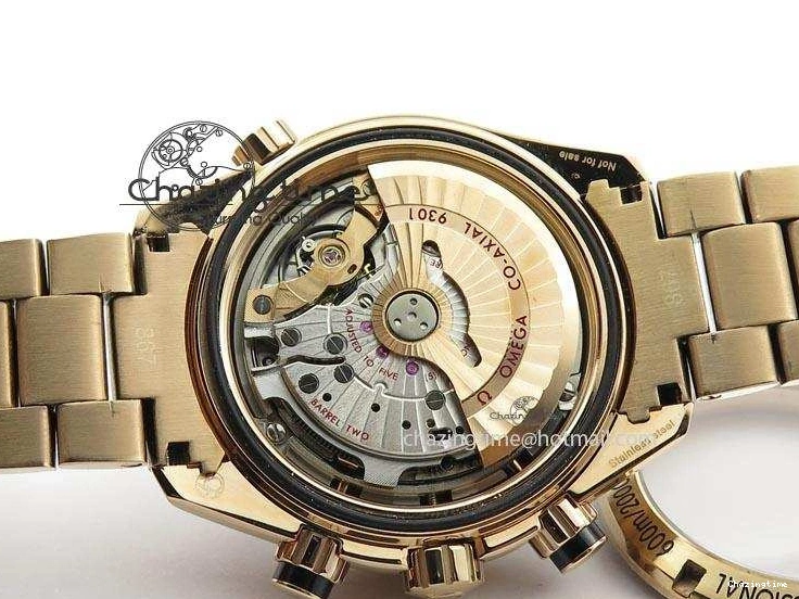 0601 Premium Seamaster Professional Chrono RG Black Ceramic Black Dial On RG Bracelet A 8212